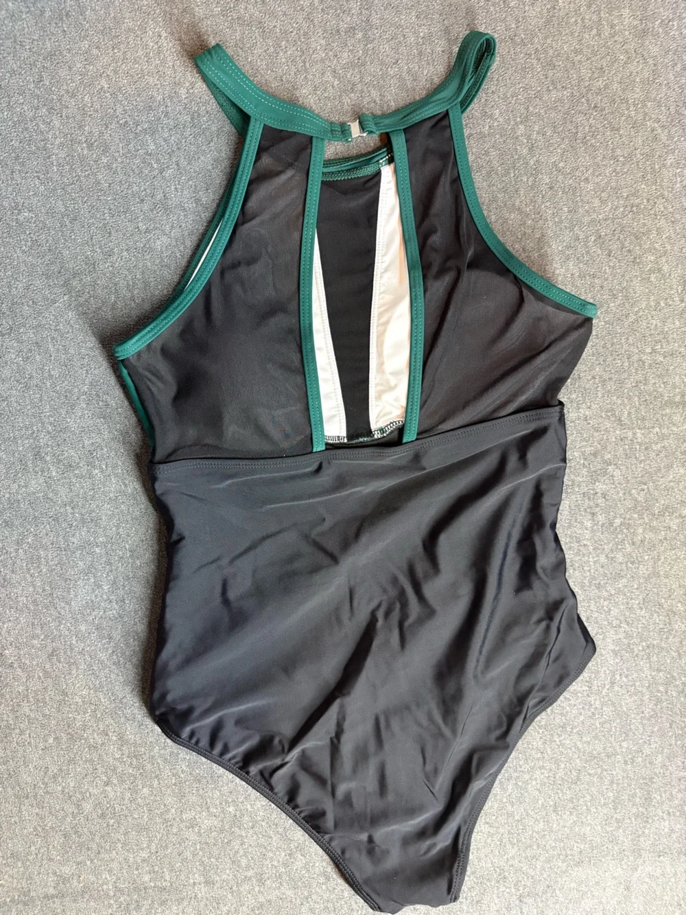 🆕Tempt Me Women One Piece Swimsuit High Neck Plunge Ruched Tummy Control  M